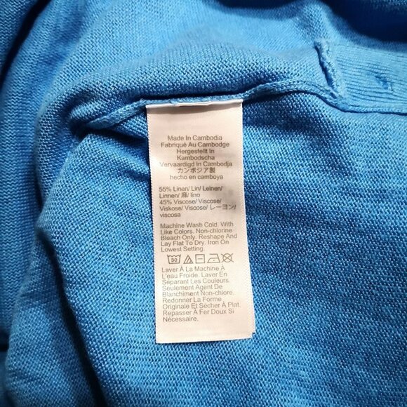 NWOT J. Crew Linen Blend V Neck Button Detail Oversized Tunic Sweater Size S - Picture 5 of 5